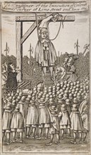 Execution of a criminal, Lime Street, City of London, 1664. Artist: Anon