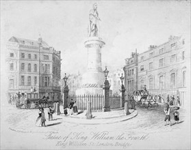 Statue of King William IV at the London Bridge end of King William Street, City of London, 1860. Artist: Anon