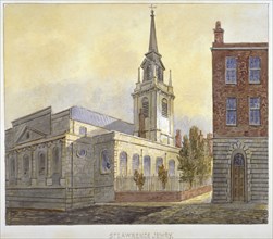 Church of St Lawrence Jewry from Guildhall Yard, City of London, 1810. Artist: William Pearson