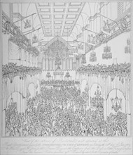 Banquet at the Guildhall, City of London, 1814 (1815). Artist: Anon