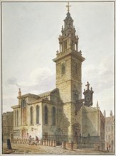 View of the Church of St James Garlickhythe, City of London, 1811. Artist: John Coney