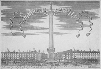 The Monument, City of London, 1700. Artist: Anon