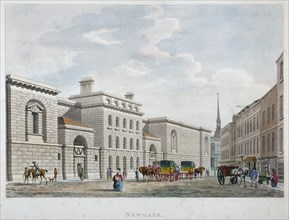 Newgate Prison, Old Bailey, City of London, 1799. Artist: Anon