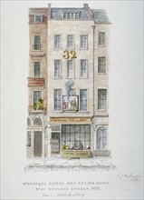 Mr Sanders' Coffee and Eating House, 32 Newgate Street, City of London, 1871. Artist: Charles James Richardson