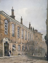 View of the Merchant Taylors' School in Suffolk Lane, City of London, 1864. Artist: Anon