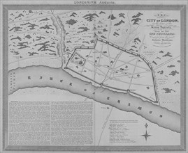 Map of London during the Saxon period, 1835. Artist: Anon