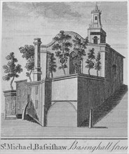 Church of St Michael Bassishaw, Basinghall Street, City of London, 1750. Artist: Anon