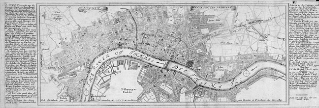 Map of London, 1700. Artist: Augustae Vindelicorum