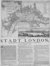 Map of London, 1667. Artist: Anon