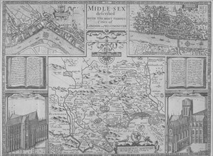 Maps of London, 1610. Artist: Anon