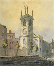 South-west view of the Church of St Olave Jewry, City of London, 1815. Artist: William Pearson