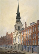 Church of St Martin within Ludgate and Ludgate Hill, City of London, 1815. Artist: William Pearson
