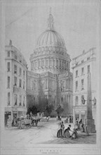 North-east view of St Paul's Cathedral, City of London, 1854. Artist: Sir Christopher Wren