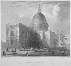North-east view of St Paul's Cathedral, City of London, 1835. Artist: Benjamin Winkles