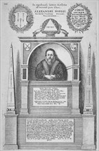 Monument of Alexander Noel in the old St Paul's Cathedral, City of London, 1656. Artist: Wenceslaus Hollar