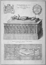 Monument of Henry de Lacy, Earl of Lincoln, in the old St Paul's Cathedral, City of London, 1656. Artist: Wenceslaus Hollar