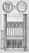 Tomb of Roger Niger, Bishop of London, in old St Paul's Cathedral, 1656. Artist: Wenceslaus Hollar