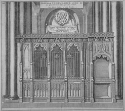 Tomb of Thomas Kemp in old St Paul's Cathedral, City of London, 1656. Artist: Wenceslaus Hollar