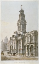 South-east view of the Royal Exchange's south front, City of London, 1812. Artist: Thomas Sutherland