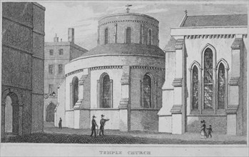 Temple Church, City of London, 1800. Artist: Anon