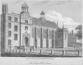 View of Middle Temple Hall from the north-east, Middle Temple, City of London, 1812. Artist: S Tyrrell