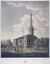 View of the Church of St John Horsleydown, Bermondsey, London, 1799. Artist: John William Edy