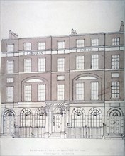 Front view of London House, Aldersgate Street, City of London, 1839. Artist: Anon