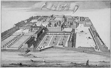 Inner and Middle Temple, City of London, 1700. Artist: Anon