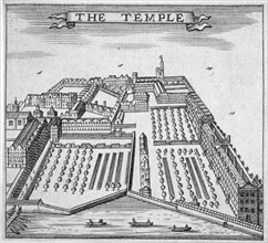 Temple, City of London, 1750. Artist: Anon