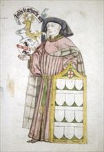 John Hatherle, Lord Mayor 1442-1443, in aldermanic robes, c1450. Artist: Roger Leigh