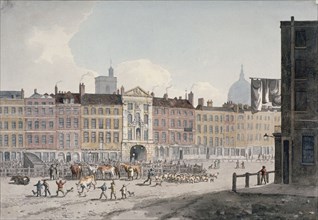 Smithfield Market, City of London, 1810. Artist: George Shepherd
