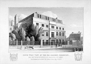 South-west view of the King's Head Academy, Homerton, Hackney, London, 1825. Artist: Anon