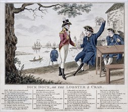 Dick Dock, or the Lobster and Crab', 1806. Artist: Anon