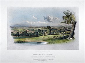 View of the London and Greenwich Railway from the back of Greenwich Road, 1836. Artist: GF Bragg
