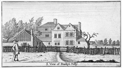 View of Busby's Folly, Islington, London, 1731. Artist: Clement Lempriere