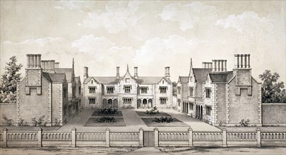 View of the Bookbinders' Provident Asylum, Balls Pond Road, Islington, London, c1845. Artist: WL Walton