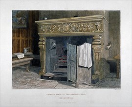 View of a chimney piece in the Baptist's Head Inn, Clerkenwell, London, 1851. Artist: John Wykeham Archer