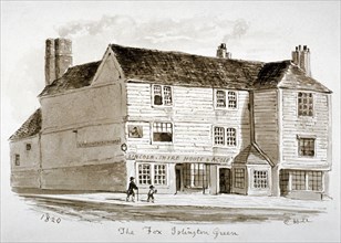 View of the Old Fox Inn, Islington, London, 1820. Artist: CH Matthews