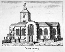 View of the Church of St Mary Magdalen, Bermondsey, London, c1780. Artist: James Peak