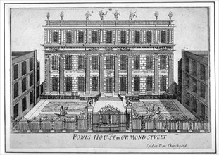 View of Powis House, Great Ormond Street, Bloomsbury, London, c1720. Artist: Anon