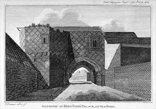 Gateway of King John's Palace at Old Ford, Poplar, London, 1793. Artist: Thomas Prattent