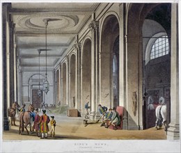 Interior view of the royal stables, King's Mews, Charing Cross, Westminster, London, 1808. Artist: Augustus Charles Pugin