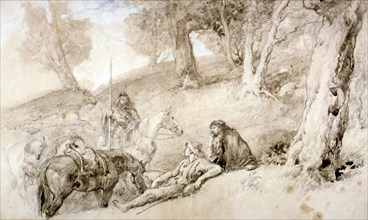 Warriors Resting', 19th century. Artist: Sir John Gilbert