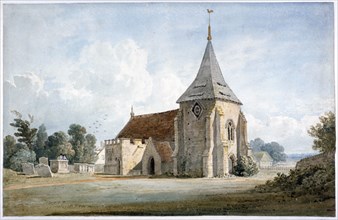 Thirnham Church, near Maidstone, Kent', 19th century. Artist: James Duffield Harding