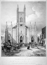St Mary's Chapel, Eversholt Street, St Pancras, London, c1835. Artist: John West Giles
