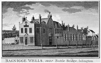 Bagnigge Wells near Battle Bridge, London, c1800. Artist: Anon