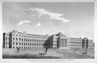 View of the new Bethlem Hospital, St George's Field, Southwark, London, 1814. Artist: Anon