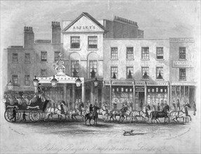 Astley's Amphitheatre and adjacent buildings, Westminster Bridge Road, Lambeth, London, c1775. Artist: J Shury