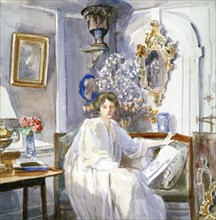 'Young Woman in White', c1864-1930. Artist: Anna Lea Merritt