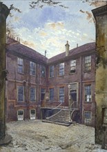 View of an old house in Great Winchester Street, City of London, 1880. Artist: John Crowther